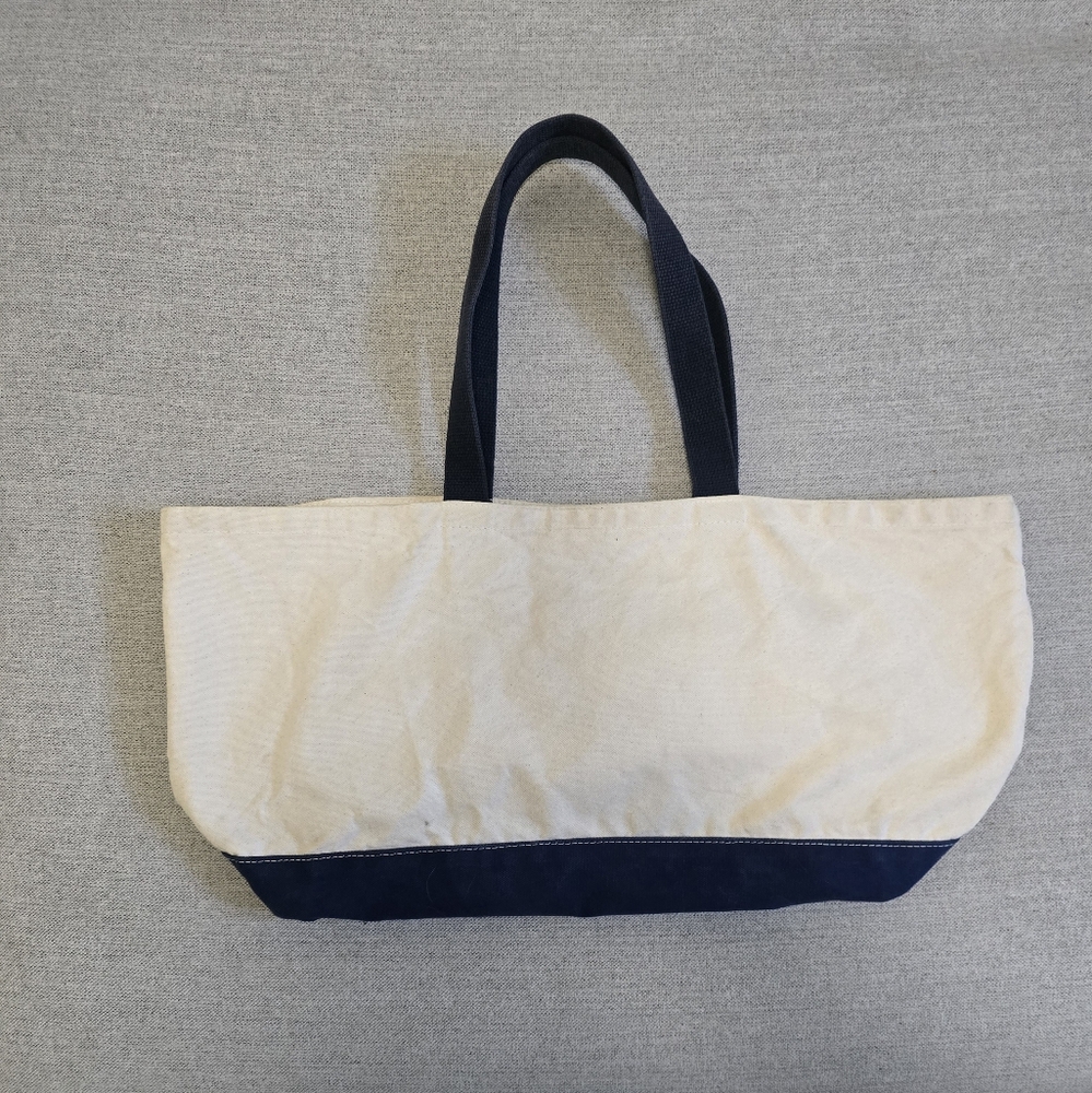 Port Canvas navy and natural large tote bag